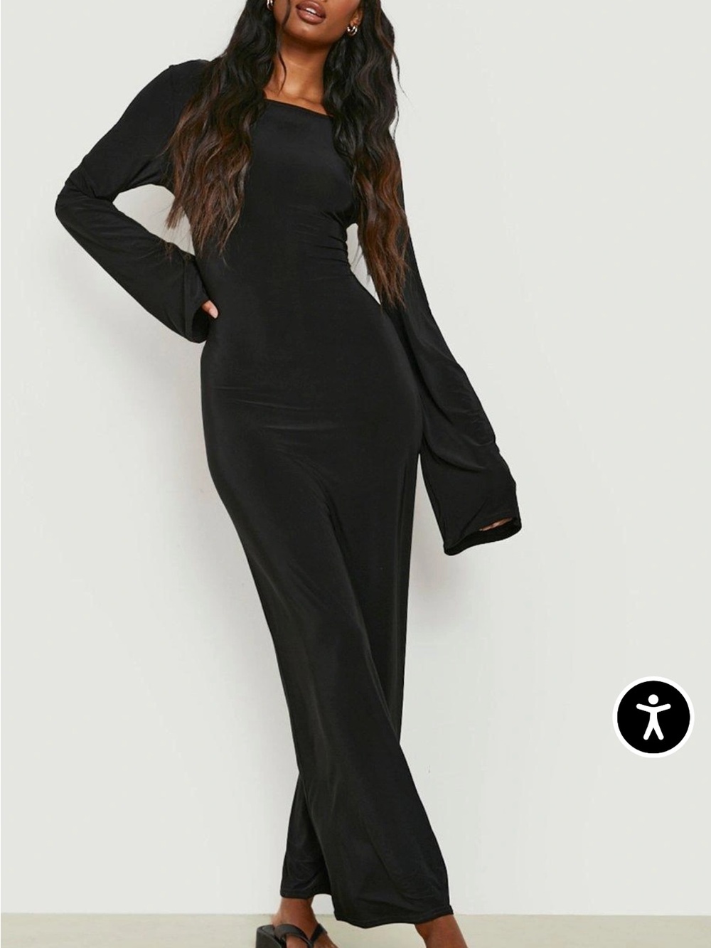 Boohoo Black Sleeveless Dress with Subtle Strap Detail